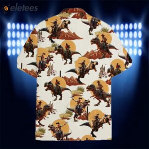 Western Cowboy Dinosaur Hawaiian Shirt2