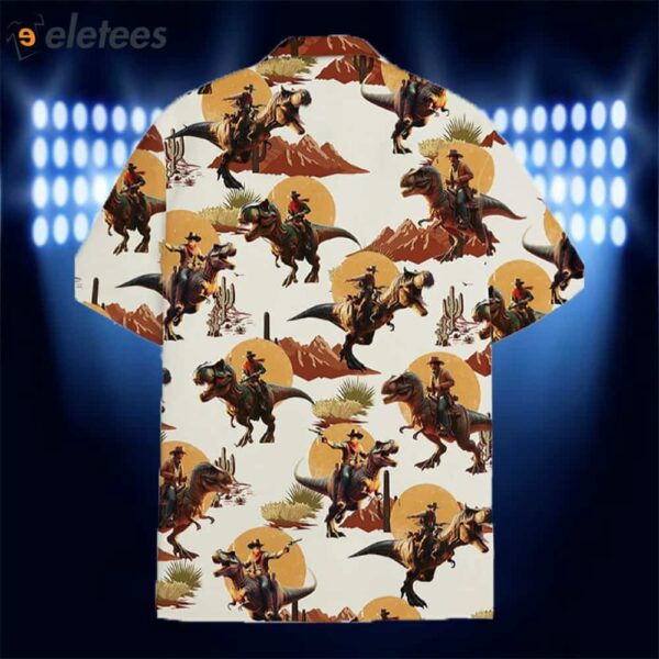 Western Cowboy Dinosaur Hawaiian Shirt