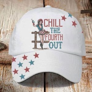 Womens Independence Day Chill The Fourth Out Printed Hat