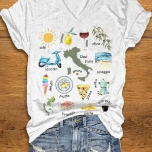 Women’s Italy Travel Special Souvenir T-Shirt