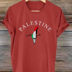 Womens Palestine Free Design Printed T shirt1