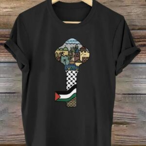 Womens Palestine free Art Design Print Shirt