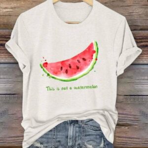 Womens Peace This Is Not A Watermelon Art Design Printed T Shirt