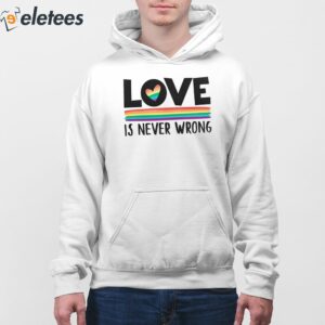 Womens Rainbow Pride Month Love Print V Neck T Shirt 4