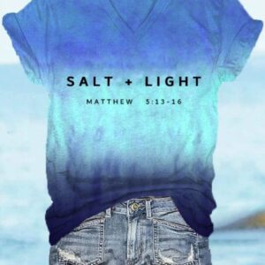 Women’s Salt+Light Faith Hawaii Beach Vibe Print V-Neck T-Shirt