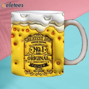 Worlds Best Dad 3D Inflated Mug Dad Beer Fathers Day