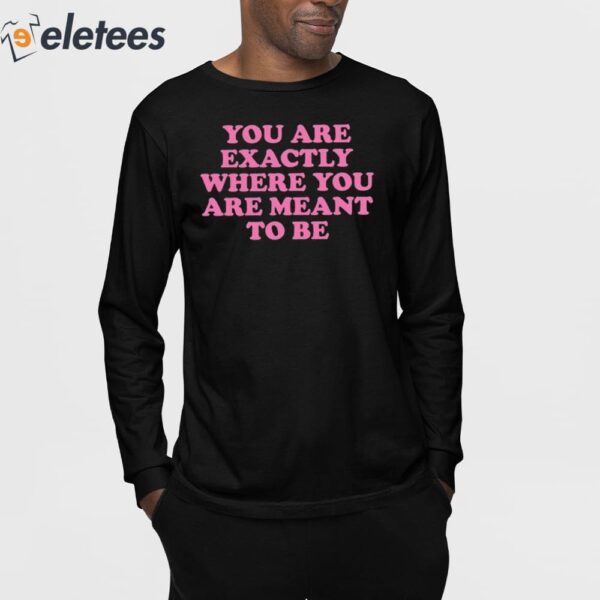 You Are Exactly Where You Are Meant To Be Shirt