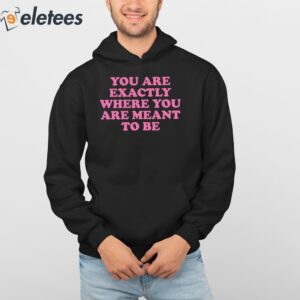 You Are Exactly Where You Are Meant To Be Shirt 4