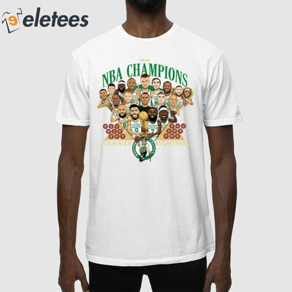 Celtics Parade Luke Kornet 2024 Champions Banner Eighteen Shirt