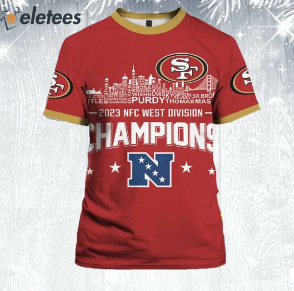 2023 NFC West Division Champions 49ers 3D Shirt