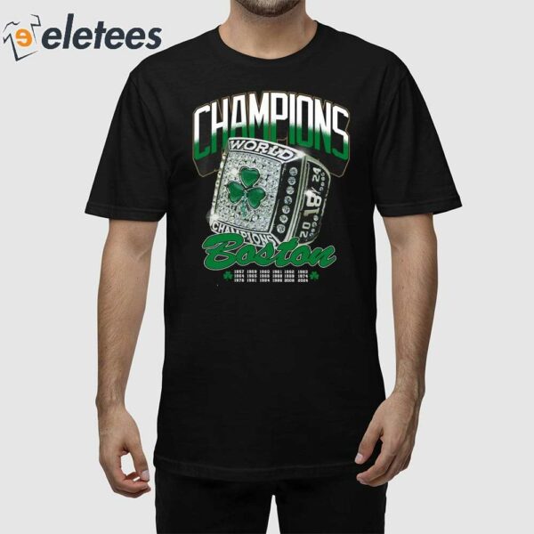 BOS Ring Tee Celtics Championship 2024