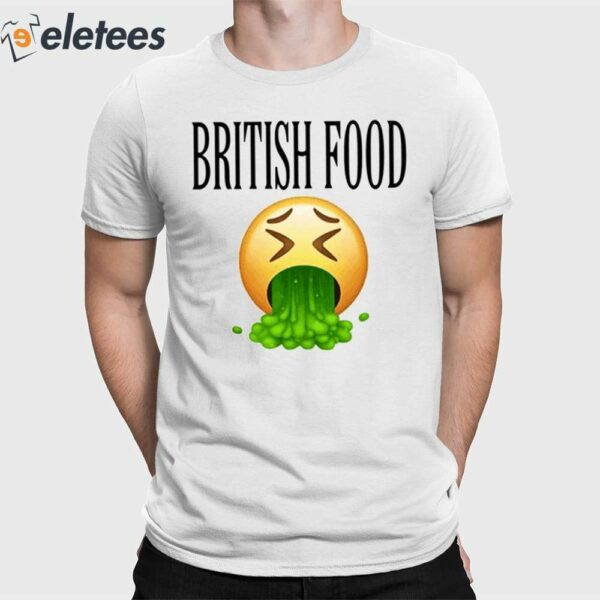 British Food Emoji Vomiting Shirt