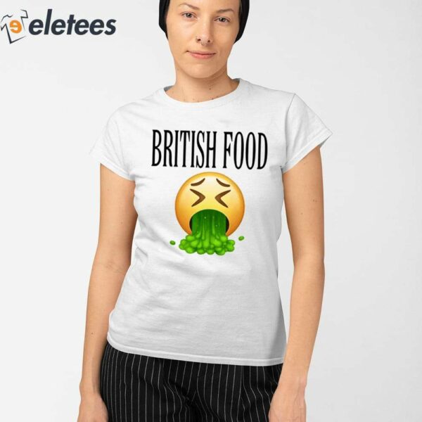 British Food Emoji Vomiting Shirt