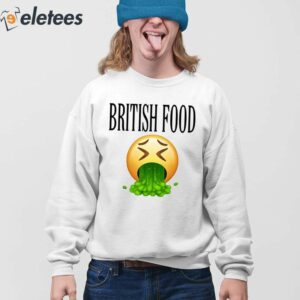 British Food Emoji Vomiting Shirt 3