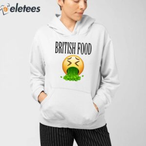 British Food Emoji Vomiting Shirt 4