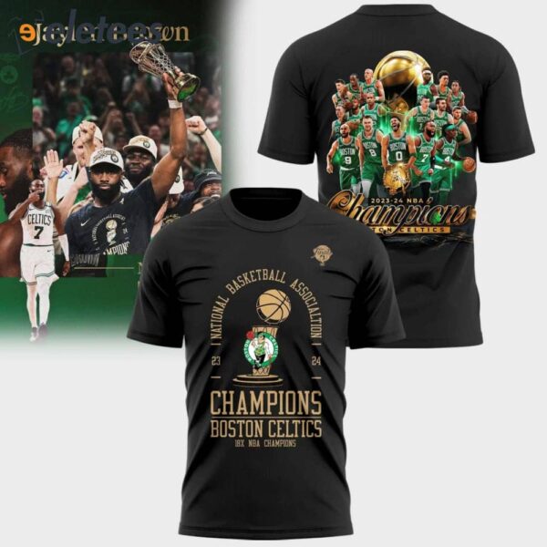 Celtics 2024 Finals Champions Hoodie 18X Champs