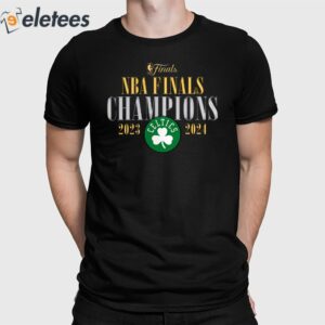 Celtics 2024 NBA Finals Champions Fade Away Jumper Roster Signature T Shirt 2