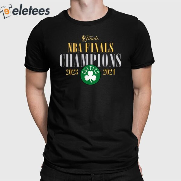 Celtics 2024 Finals Champions Fade Away Jumper Roster Signature T-Shirt