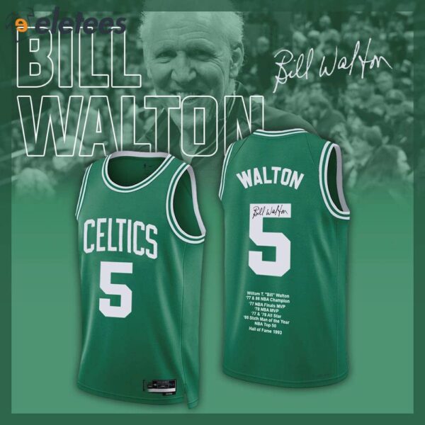 Celtics Bill Walton Memorial Jersey