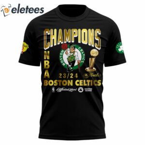 Celtics Black 2024 Finals Champions T Shirt 2