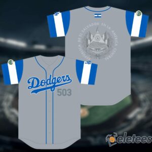 Dodgers Salvadoran Heritage Night Jersey 2024 Giveaway