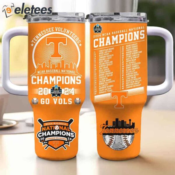 Go Vols 2024 NCAA Baseball National Champions Stanley Tumbler