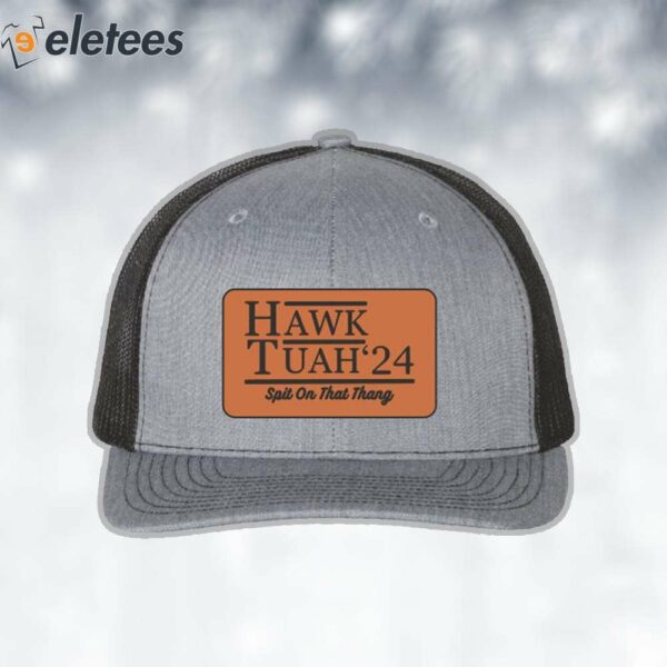 Hawk Tuah ’24 Leather Patch Hat