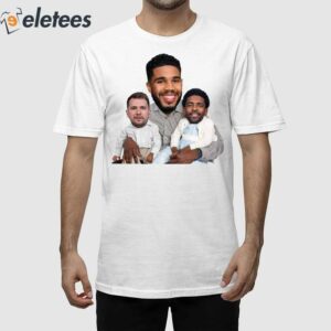 Jayson Tatum Carrying Kyrie Irving And Luka Doncic Shirt