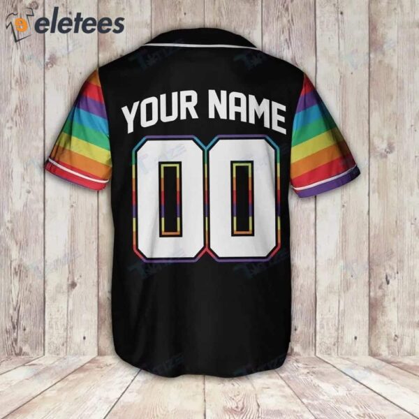 LGBT Pride Personalized Name And Number Baseball Jersey