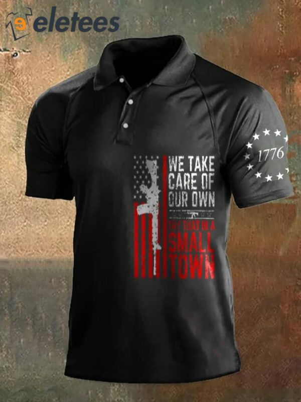 Men's 1776 Try That In A Small Town Printed Casual POLO Shirt