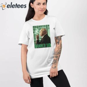 Red Auerbach Celtics Banner 18 Graphic Shirt 2