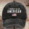 Retro I Identify As An American Print Baseball Cap