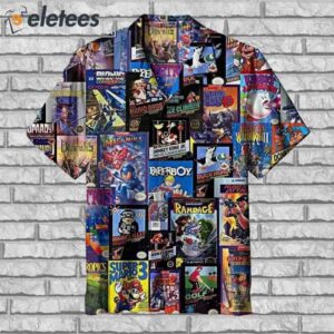 Retro Video Game Cogllage Hawaiian Shirt1