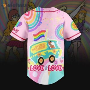 Scooby Doo The Mystery Machine Love Is Love Pride Day Baseball Jersey2