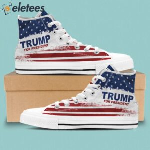 TRUMP 2024 For President High Top Canvas Shoes