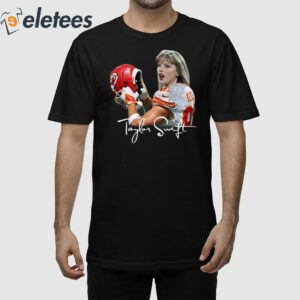 Taylor Wearing Travis Kelce Jersey Shirt