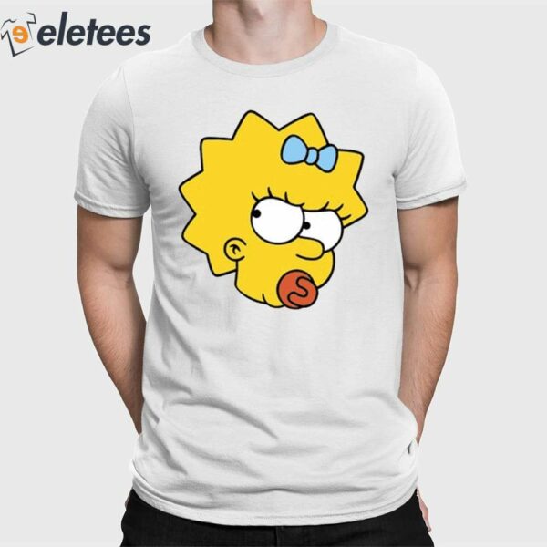 The Simpsons Maggie Angry Big Face Shirt