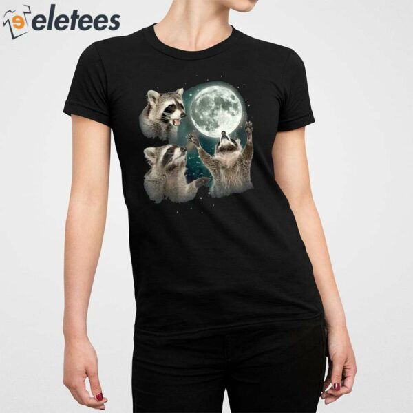 Three Raccoons Moon Funny Raccoon Shirt