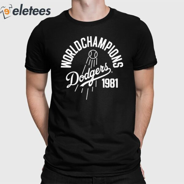 Tommy Lasorda World Champions Dodgers 1981 Shirt