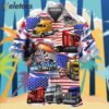 Truck USA Flag Independence Day Hawaiian Shirt