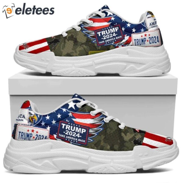 Trump 2024 MAGA COLLAGE SNEAKERS