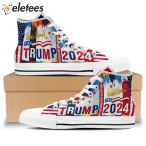 Trump 2024 MAGA Donald Trump Fan High Top Canvas Shoes1