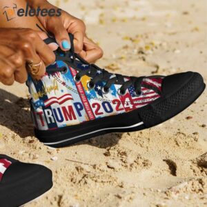 Trump 2024 MAGA Donald Trump Fan High Top Canvas Shoes2