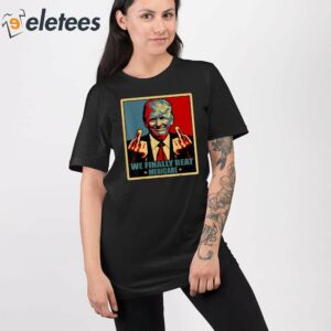 Trump Biden Middle Finger We Finally Beat Medicare Shirt 2