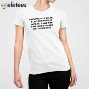 Trump Guilty On All 34 Felony Counts And All I Got Was This Lousy T Shirt But Such Joy Shirt 4