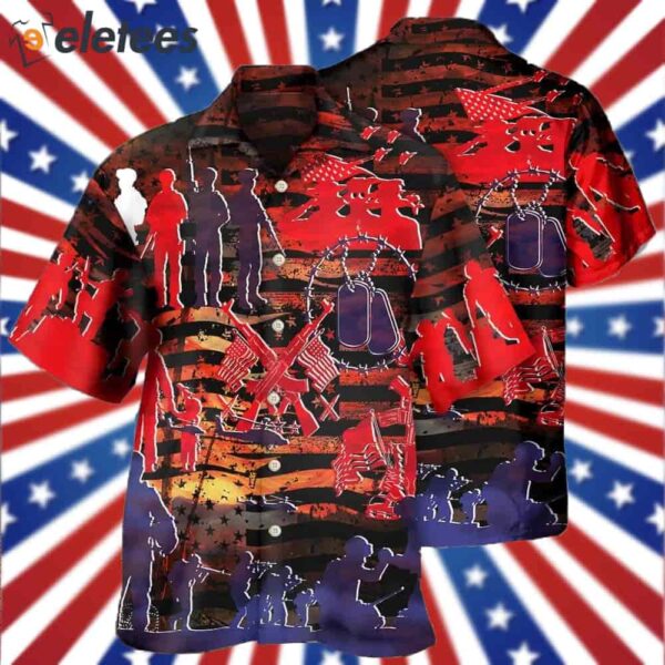 Veteran Independence Day Fought For Our Democracy Hawaiian Shirt