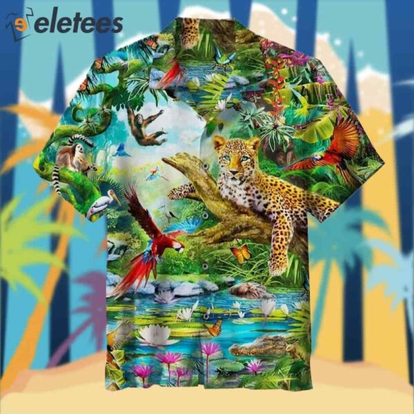 Vintage Zoo Painting Hawaiian Shirt