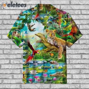 Vintage Zoo Painting Hawaiian Shirt1