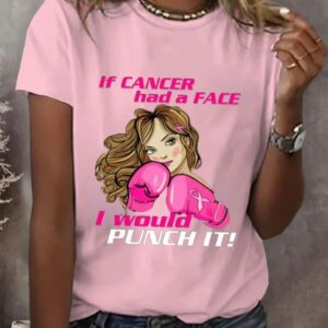 Women's Breast Cancer Fighter Print T-Shirt