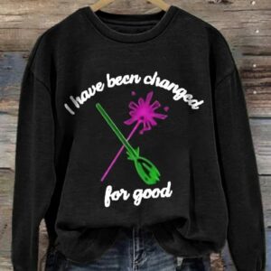 Womens I Have a Chance to Do Good Witch Print Crew Neck Sweatshirt 2